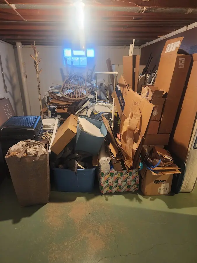 Roll-off dumpster container at job site for Construction Dumpster Rental in Sharon Hill